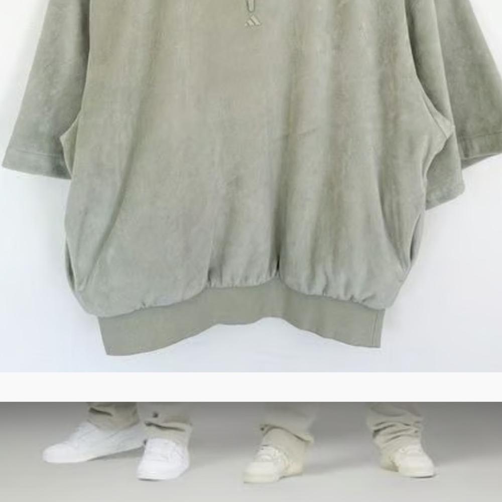 Oversized Gray Sweatshirt And Pant Set Adidas